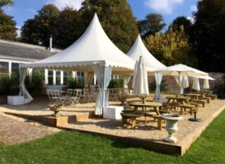 chinese hats garden party oxford tent company marquee Oxford Tent Company
