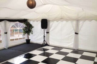 6m by 12m wedding marquee dance floor Oxford Tent Company