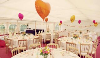 garden party clear span marquee Oxford Tent Company