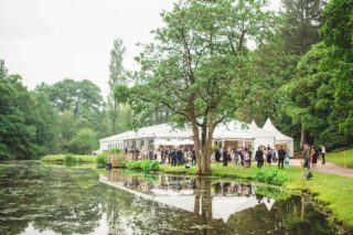 Lake wedding marquee Oxford Tent Company