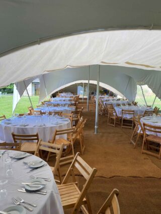 Rippon College marquee interior Oxford Tent Company